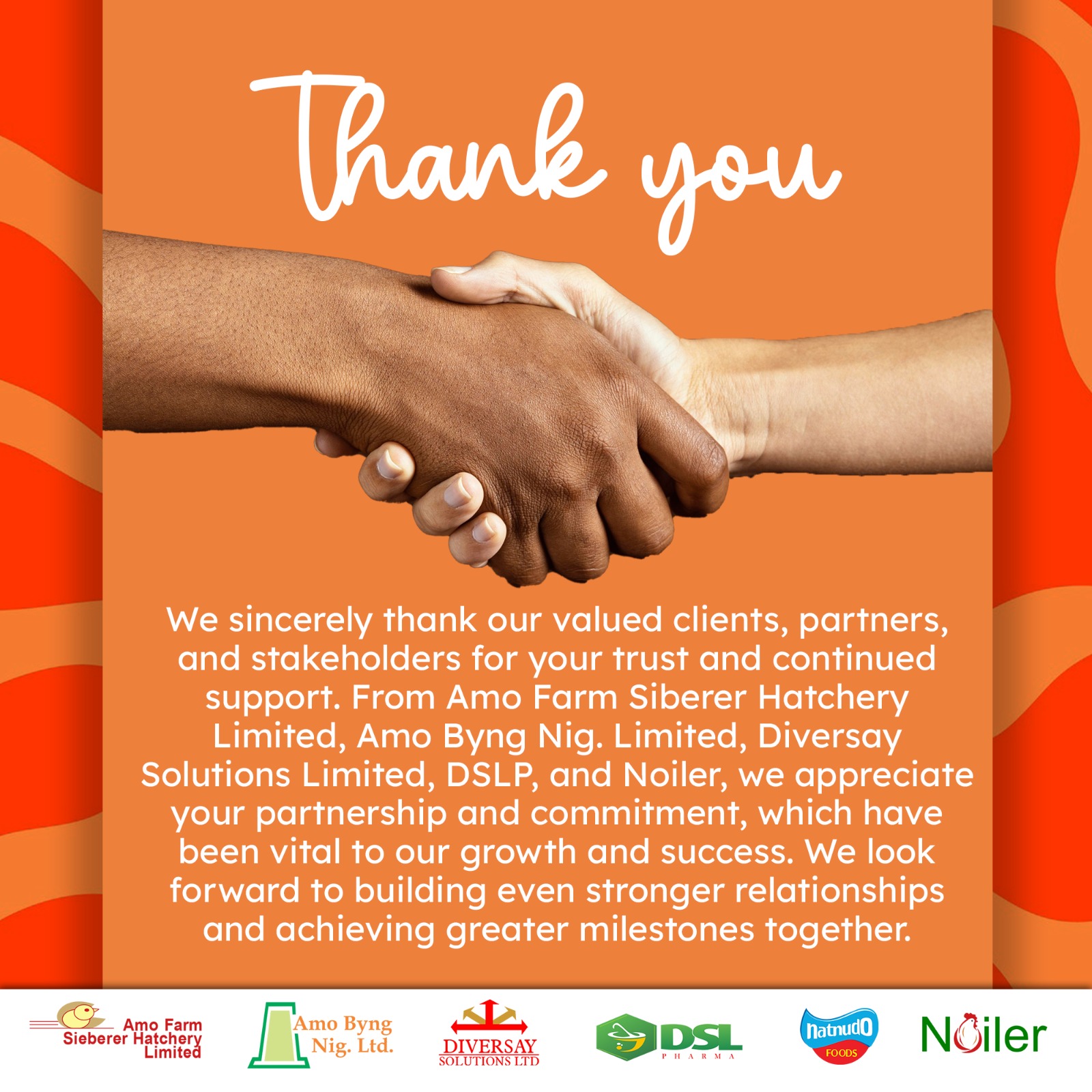 Amo Farm Sieberer Hatchery Limited Thanks You for Your Partnership in 2025